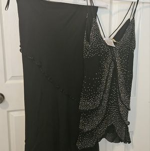 Elegant Skinny Strap Beaded Top by Adrianna Papell (Top Only)